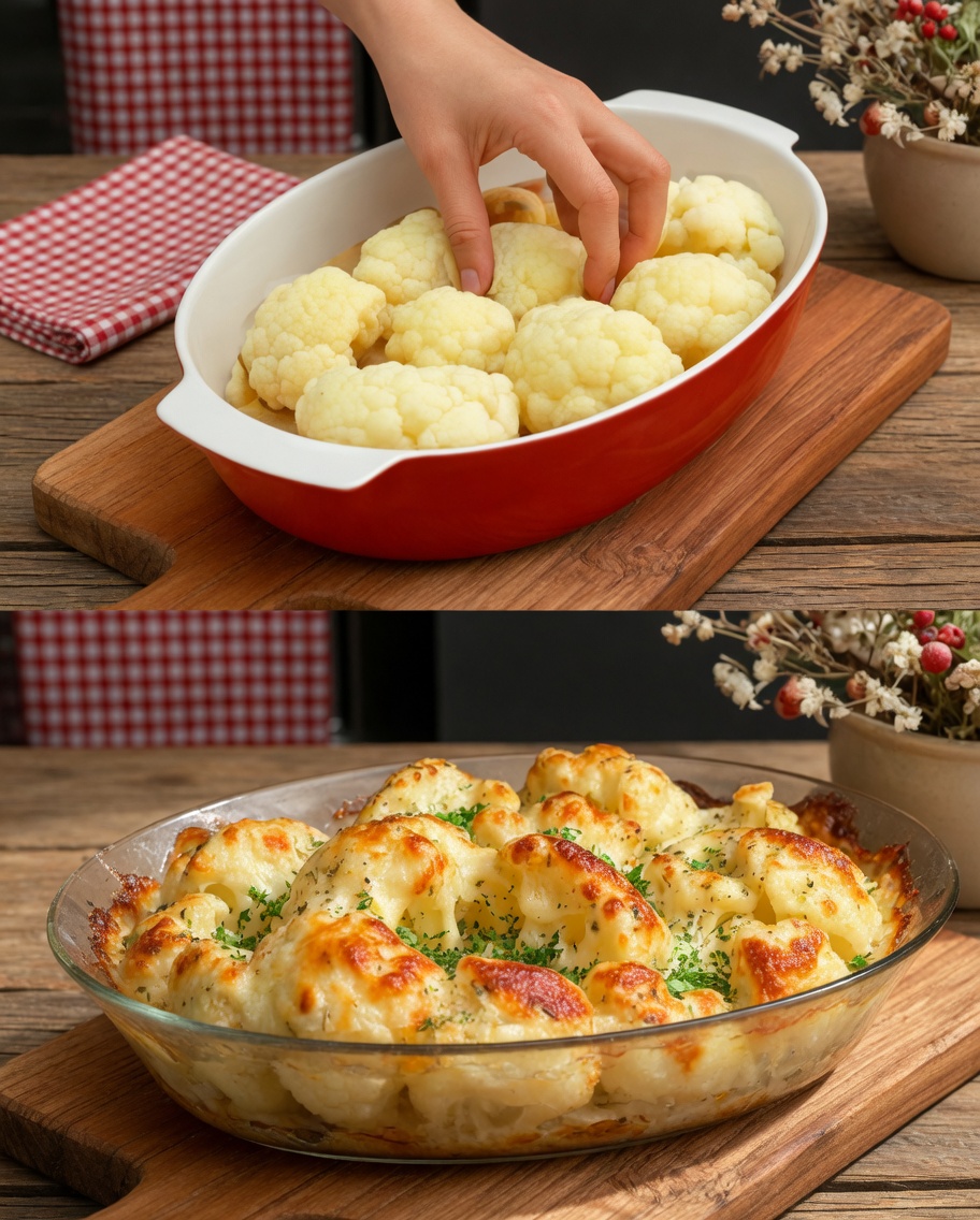 Cheesy Baked Cauliflower