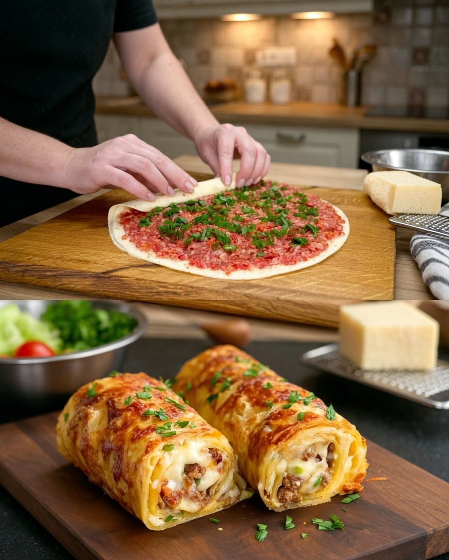 Tortilla Wraps with Ground Beef