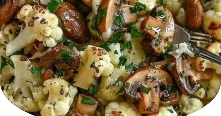 Garlic Mushroom Cauliflower Skillet