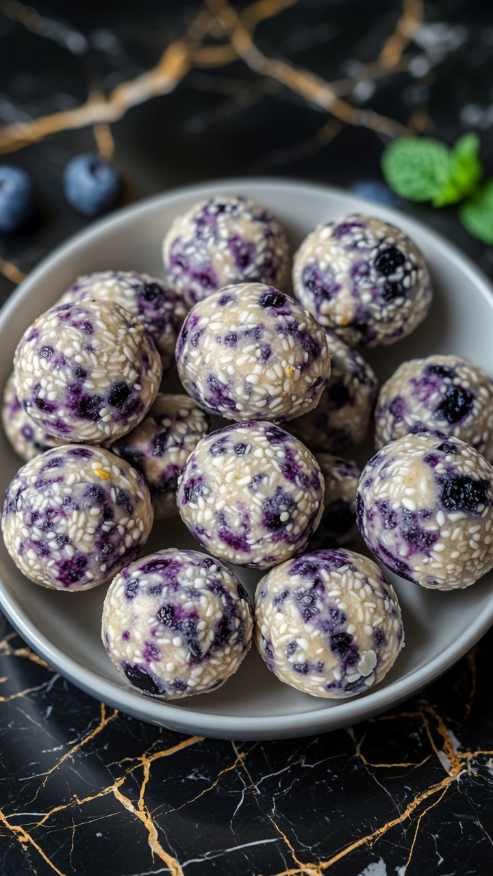 No-Bake Lemon Blueberry Bites