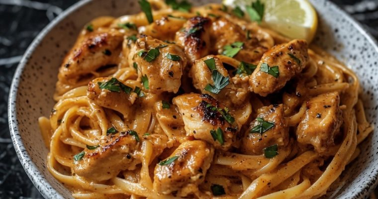 Creamy Cowboy Butter Chicken Linguine
