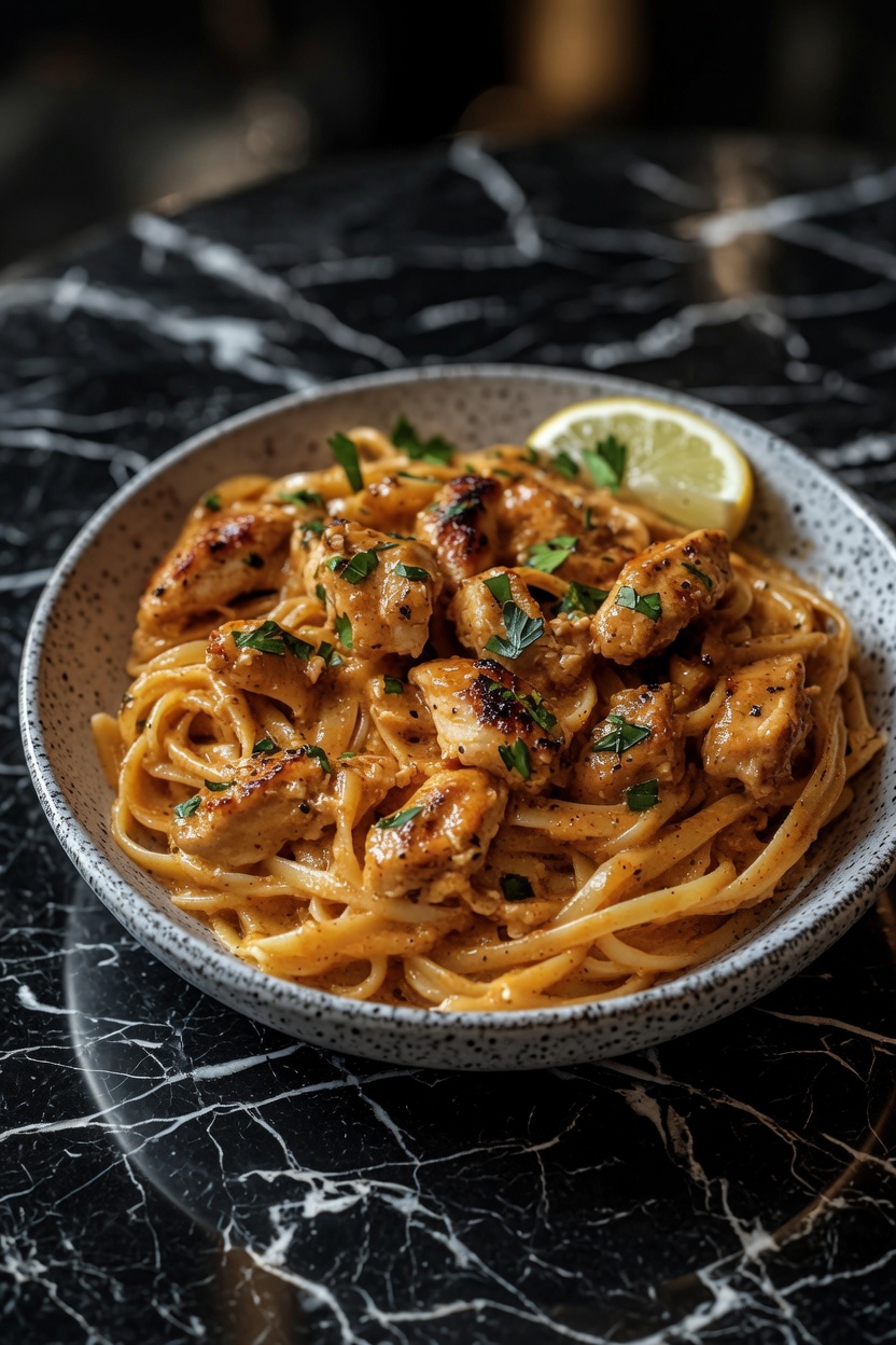 Creamy Cowboy Butter Chicken Linguine