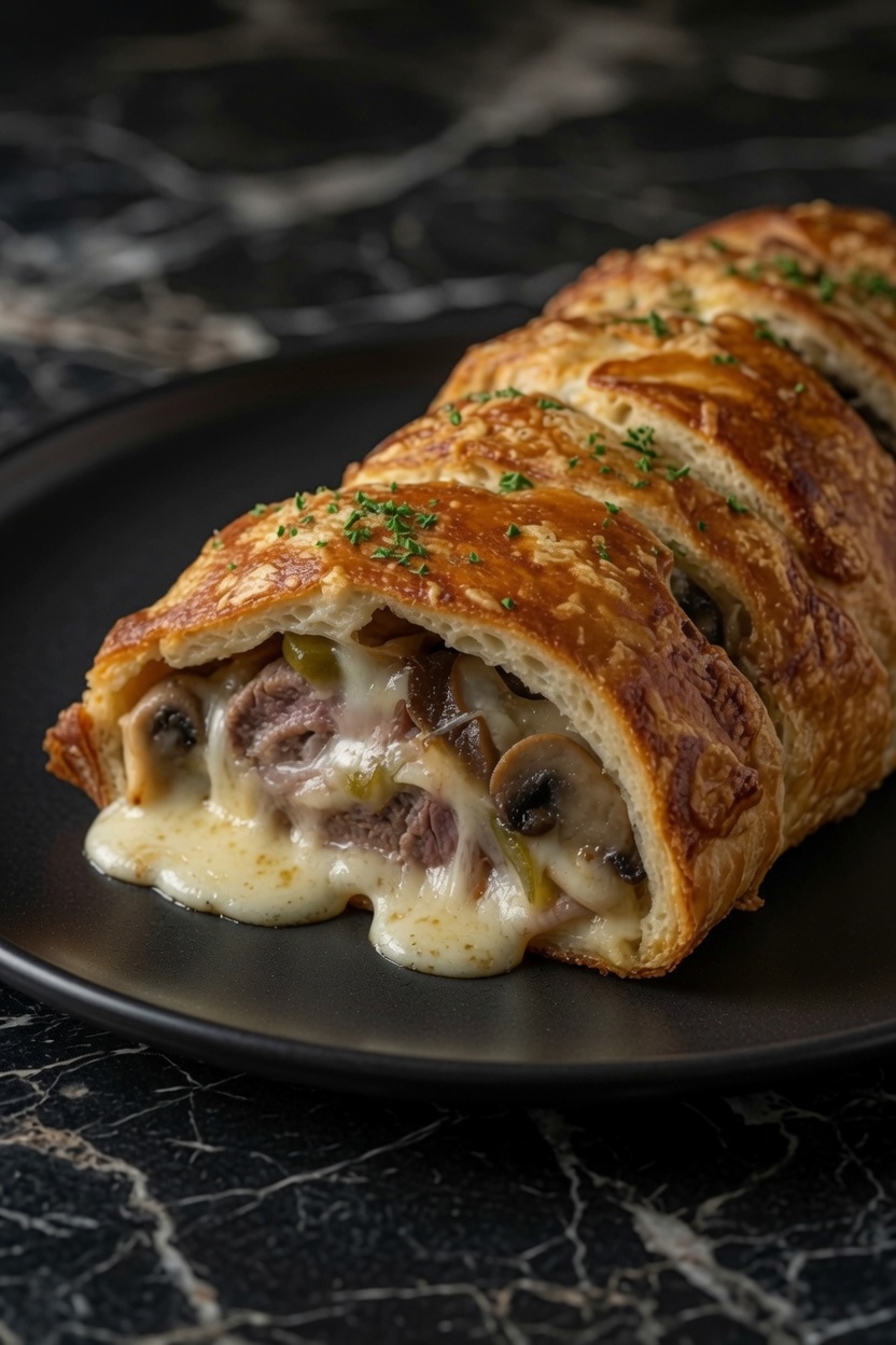 Philly Cheesesteak Stromboli