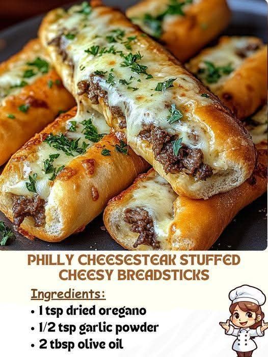 Philly Cheesesteak Stuffed Cheesy Breadsticks