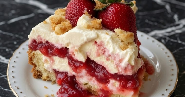 Strawberry Cheesecake Dump Cake