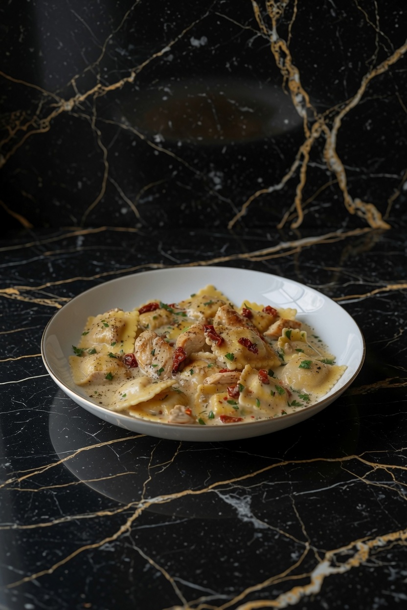 Creamy Sun-Dried Tomato Chicken Ravioli