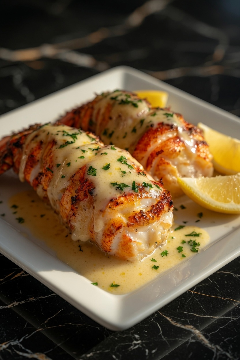 Creamy Garlic Butter Lobster Tails