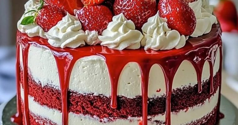Velvet Strawberry Cheesecake