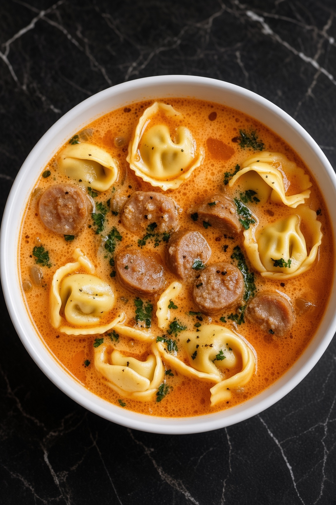 Slow Cooker Creamy Tortellini Soup