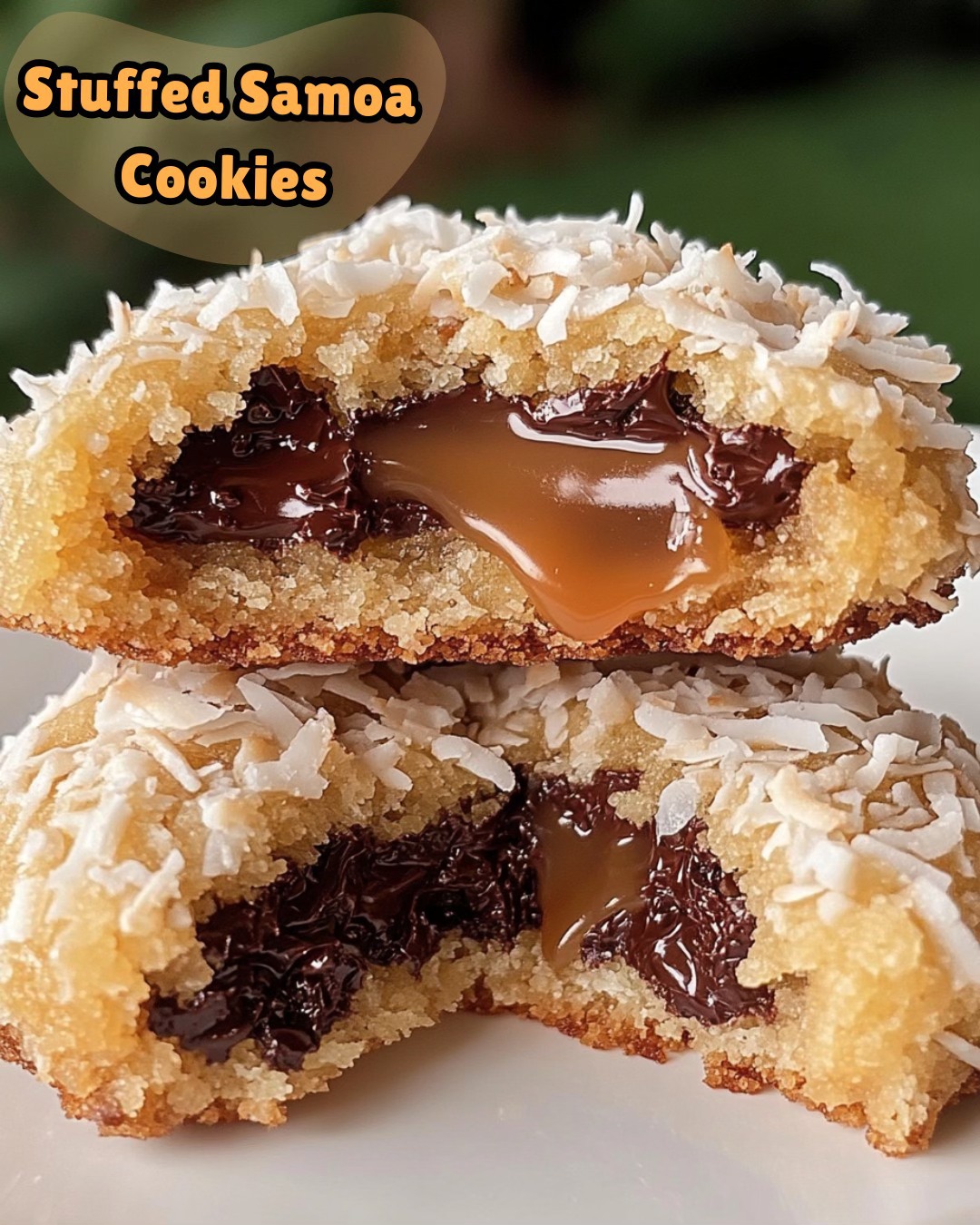 Stuffed Samoa Cookies