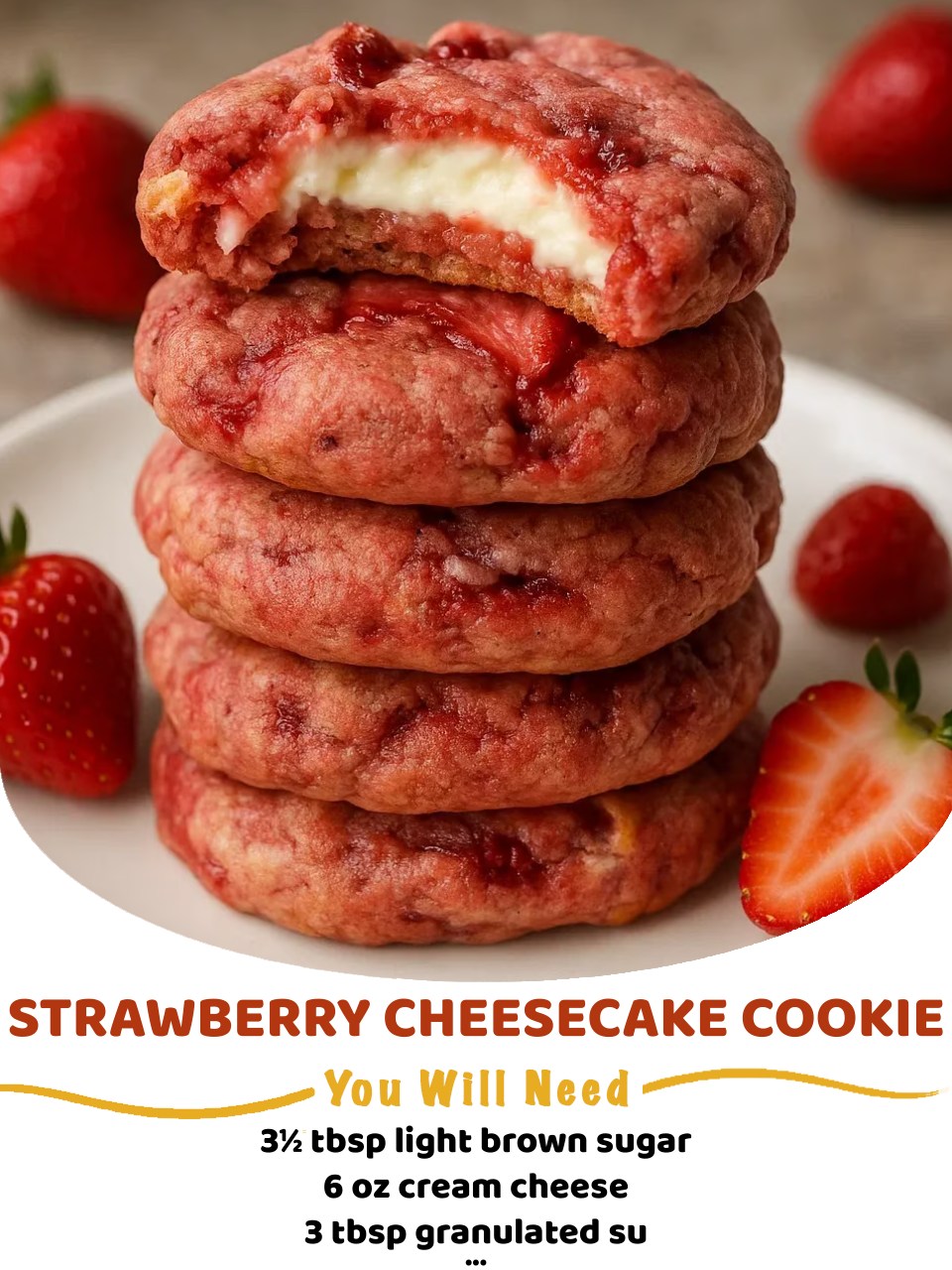 Strawberry Cheesecake Cookies