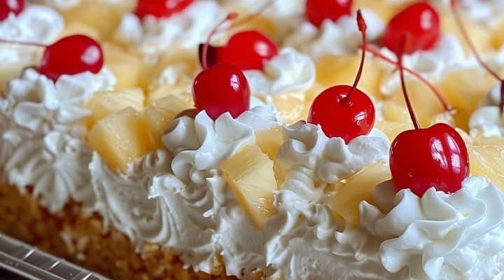 Piña Colada Poke Cake