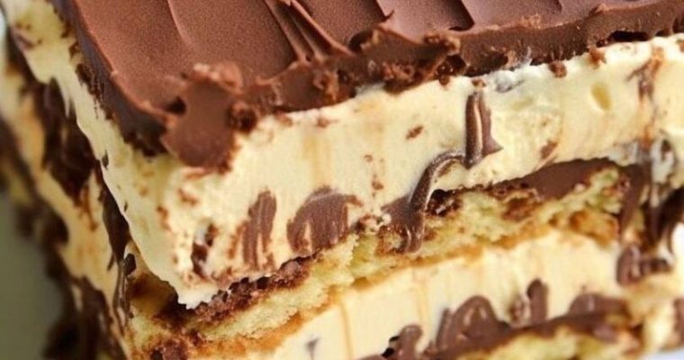 Homemade No-Bake Peanut Butter Eclair Cake