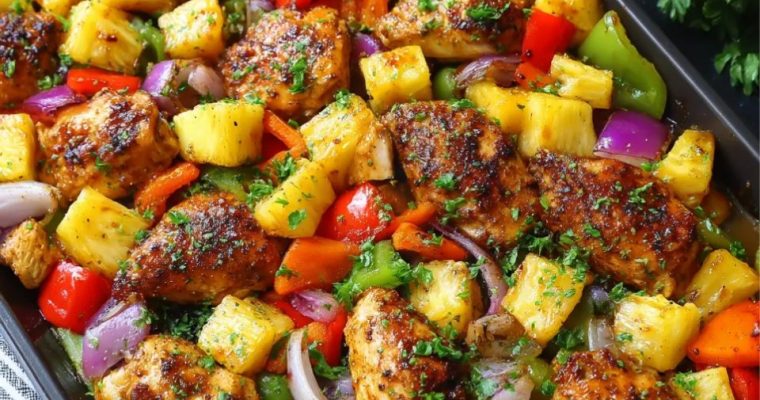 Hawaiian Chicken Sheet Pan