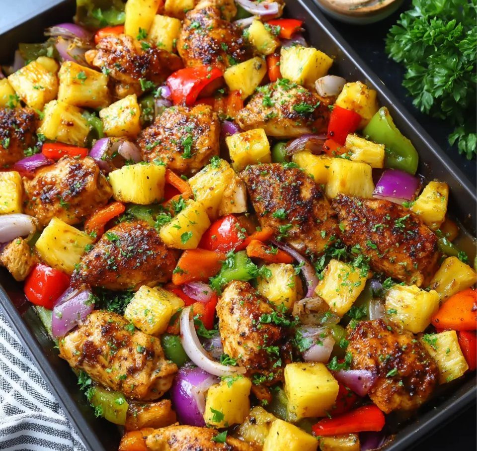 Hawaiian Chicken Sheet Pan