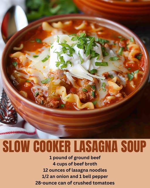 Slow Cooker Lasagna Soup