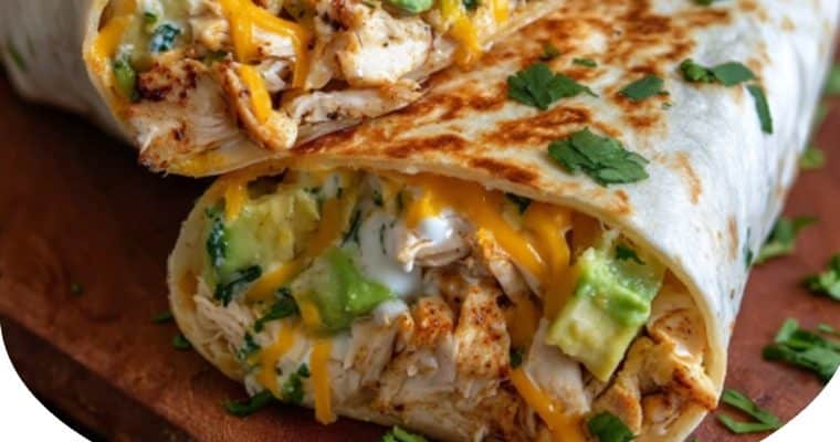 Chicken Avocado Ranch Burritos