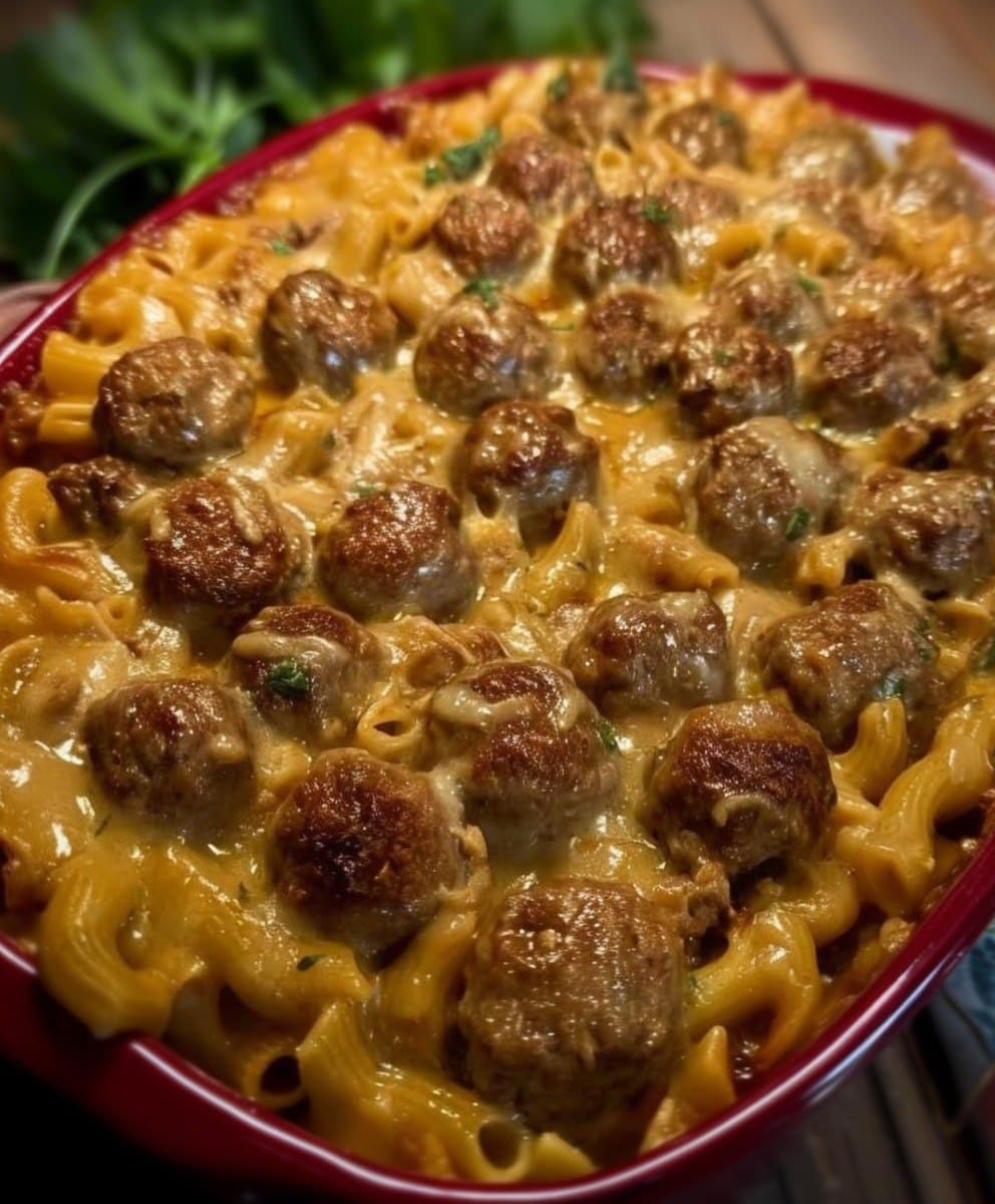DUMP AND BAKE MEATBALL CASSEROLE