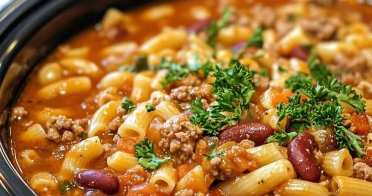 Olive Garden Slow Cooker Pasta Fagioli