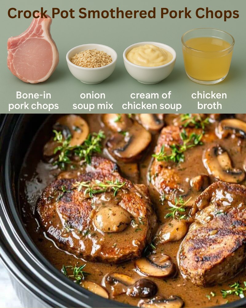 Crock Pot Smothered Pork Chops