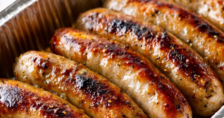 Oven Baked Glazed Honey Garlic Sausages