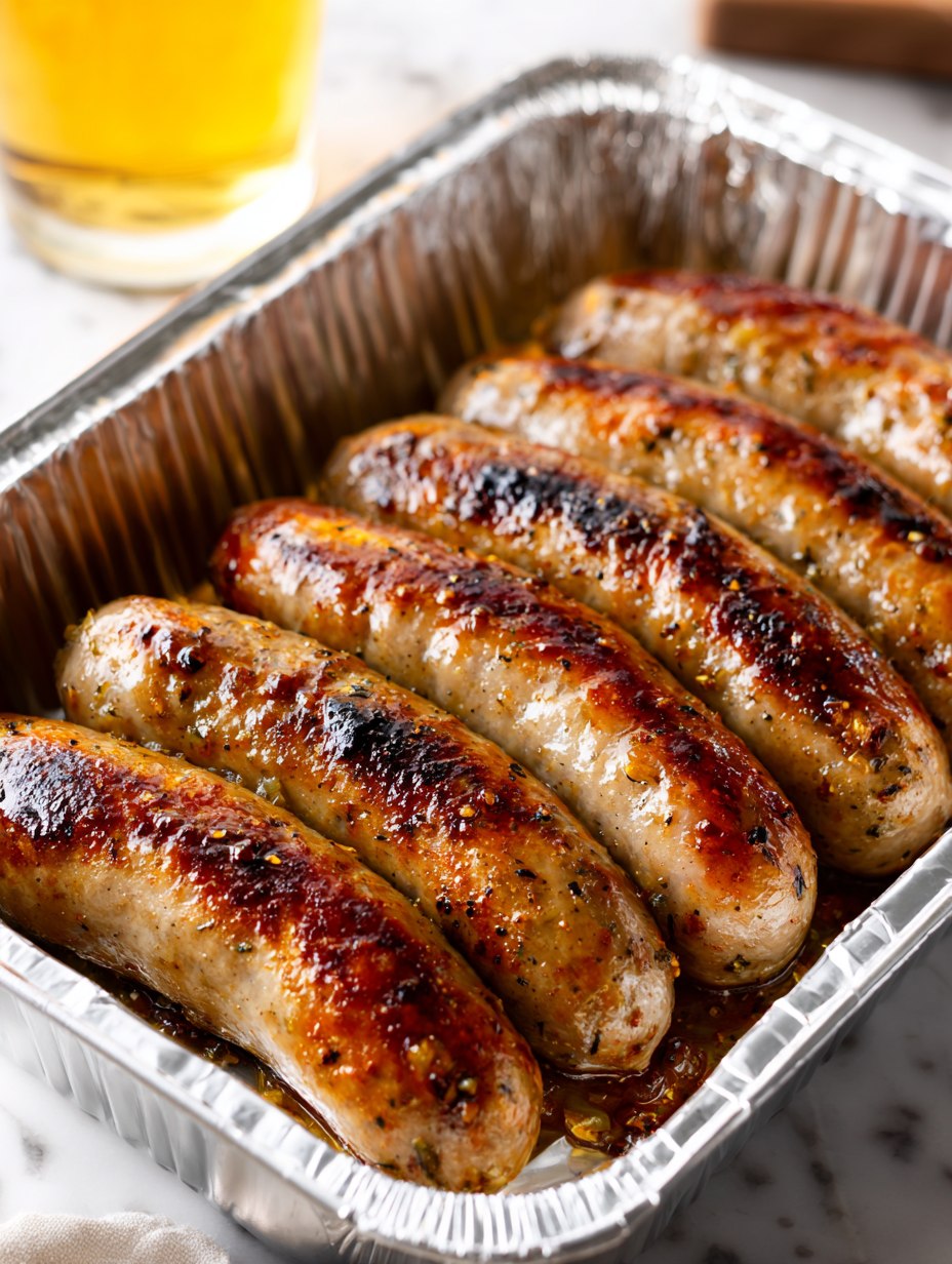 Oven Baked Glazed Honey Garlic Sausages