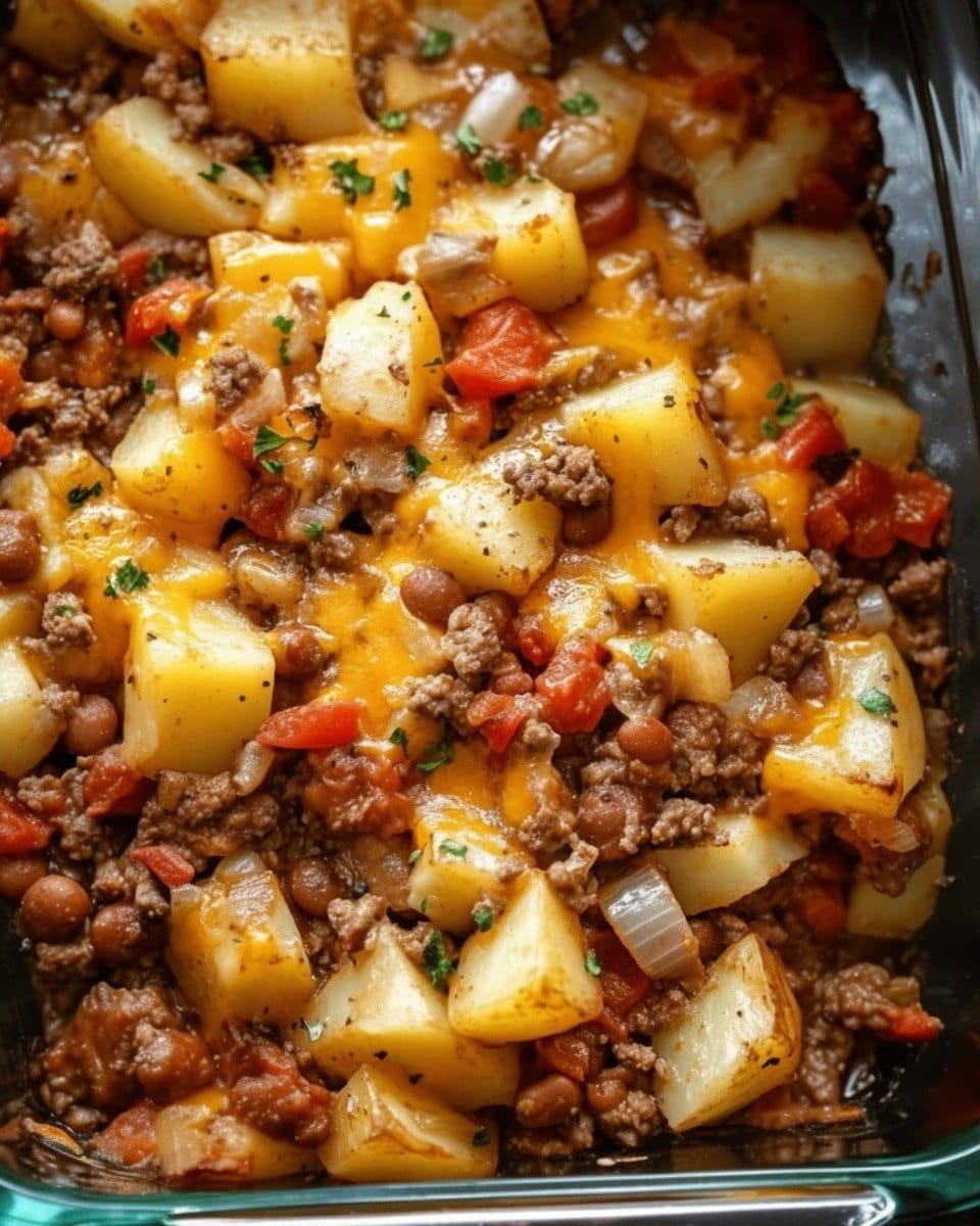 COWBOY MEATLOAF AND POTATO CASSEROLE
