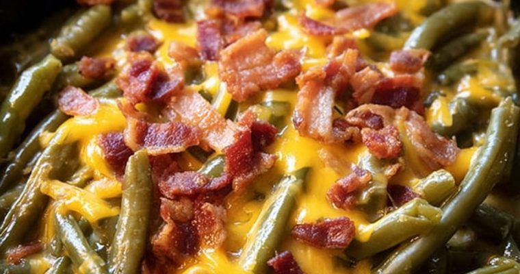 Slow Cooker Amish Green Bean Casserole