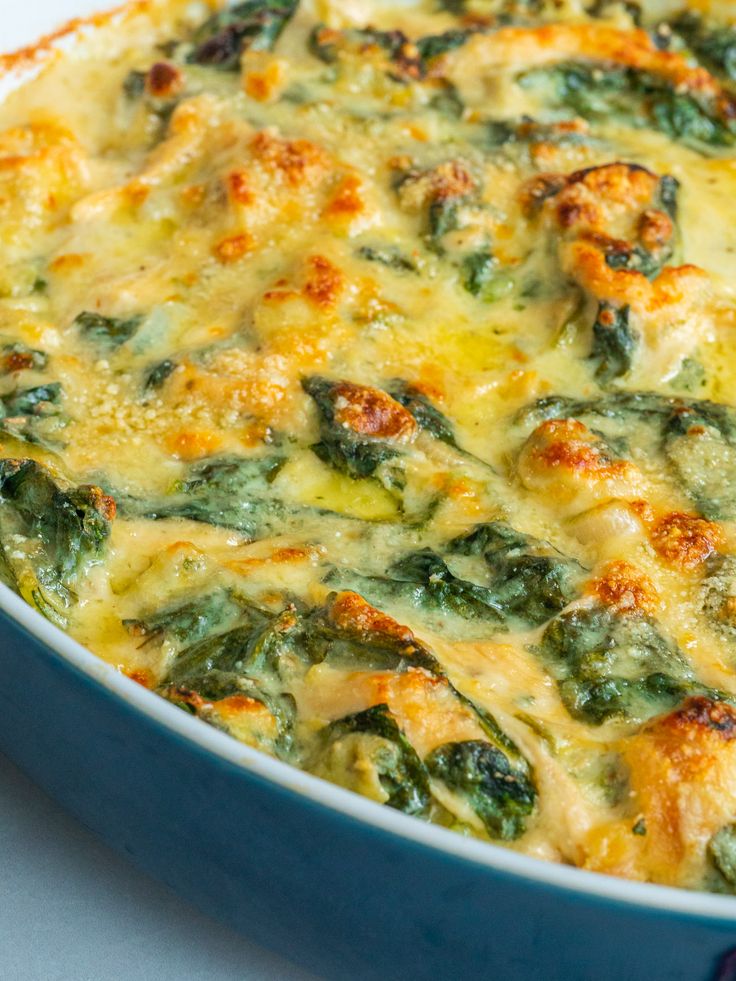 Creamy Chicken Florentine Artichoke Casserole
