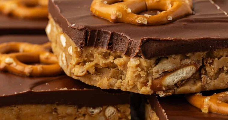 No-Bake Chocolate Peanut Butter Pretzel Bars