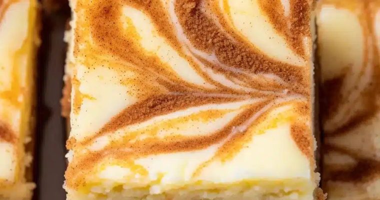 Blender Cinnamon Roll Cheesecake Bars