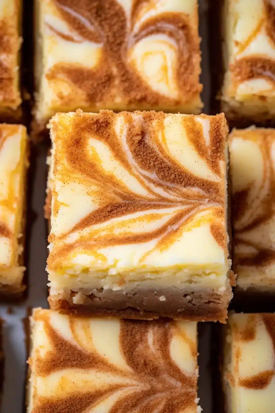 Blender Cinnamon Roll Cheesecake Bars