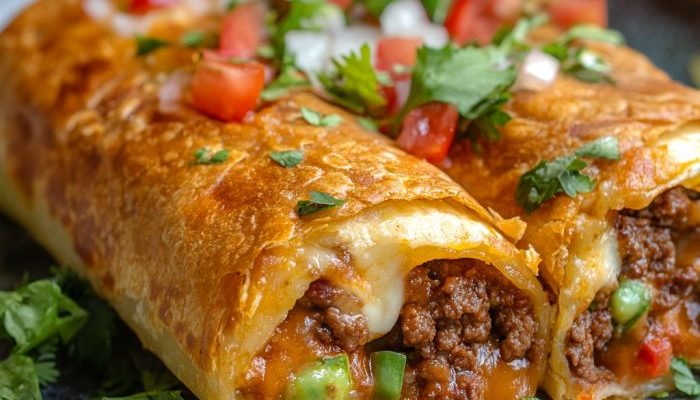 BEEF & CHEESE CHIMICHANGAS