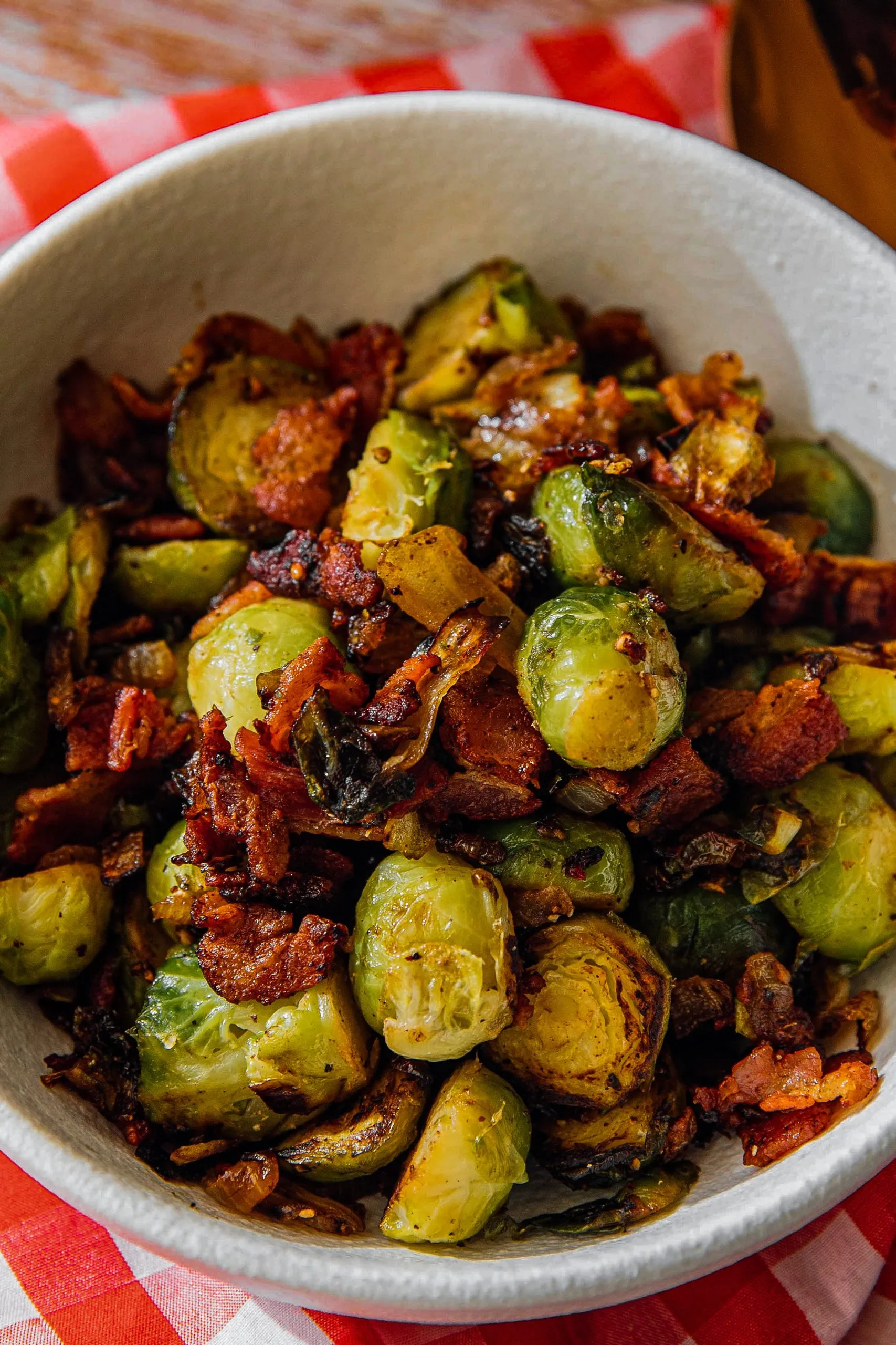 Brussel Sprouts with Bacon And Garlic