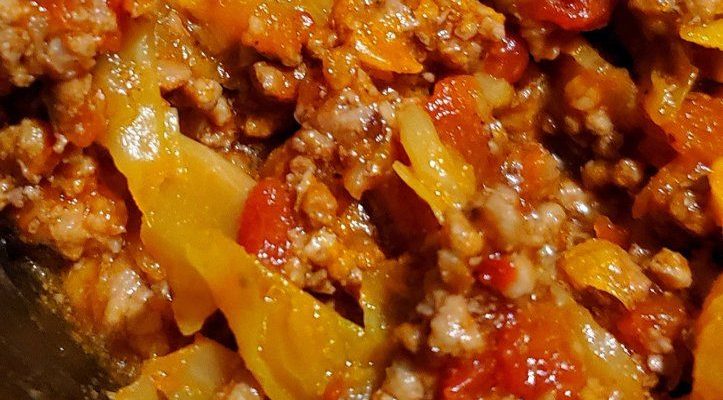 Ground Beef And Cabbage Skillet