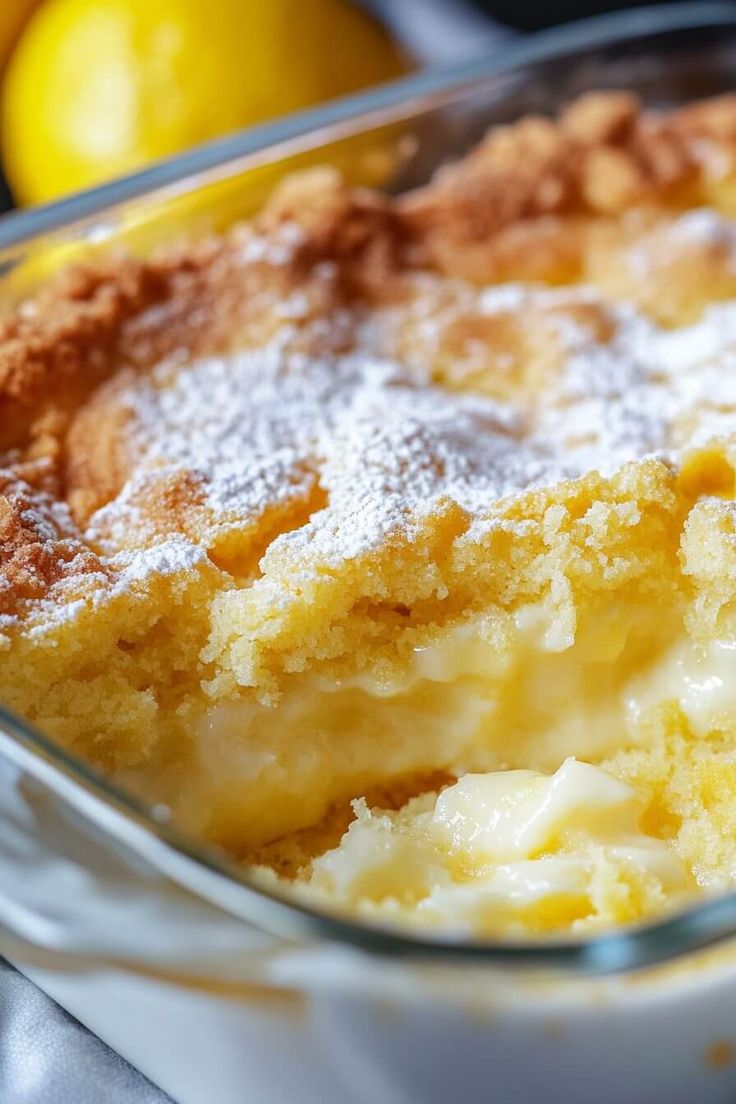 4-Ingredient Lemon Cream Cheese Dump Cake