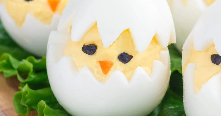 Easter Chick Deviled Eggs
