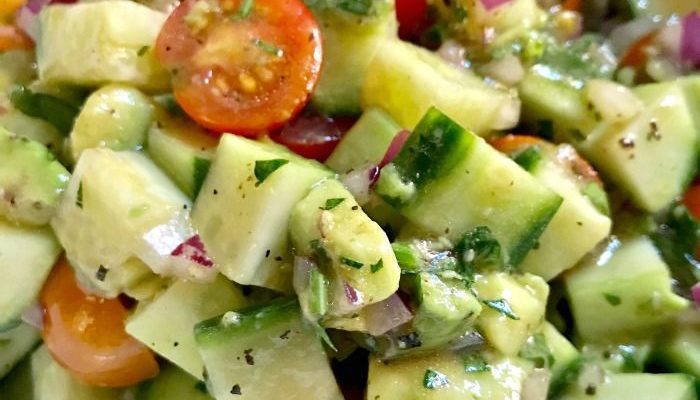 Cucumber, Tomato, Avocado Salad