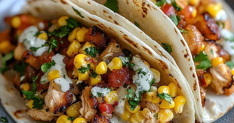 Street Corn Chicken Tacos