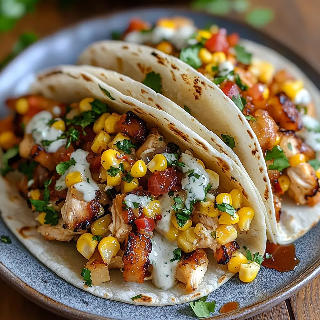 Street Corn Chicken Tacos