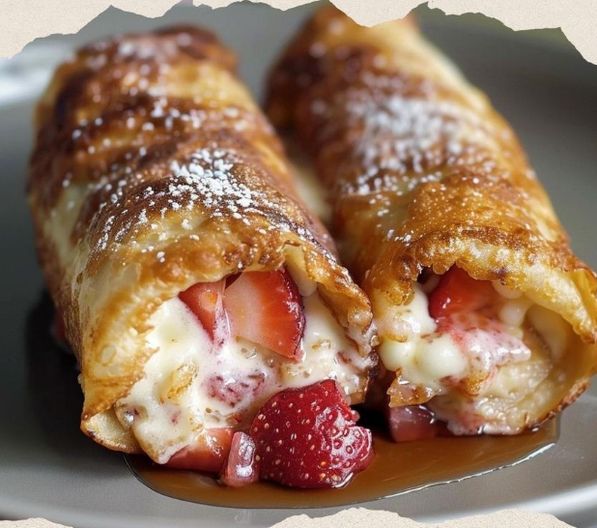 Strawberry Cheesecake Chimichangas