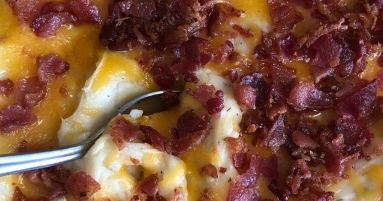 Twice Baked Potato Casserole With Bacon