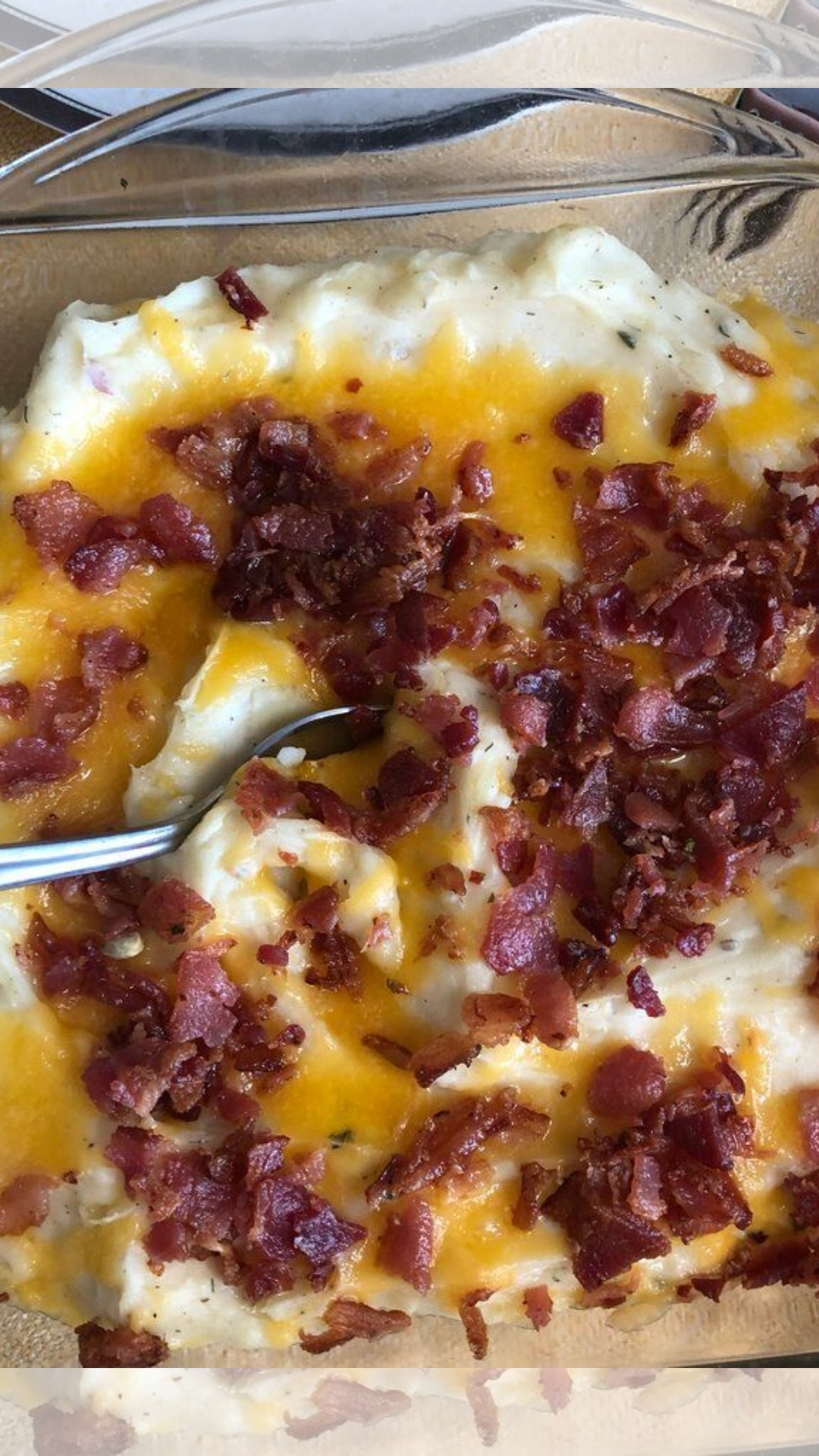 Twice Baked Potato Casserole With Bacon