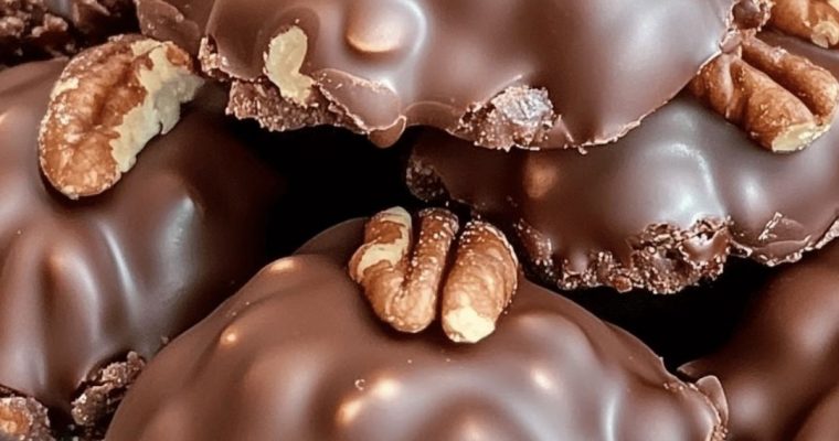 Chocolate Pecan Turtle Clusters