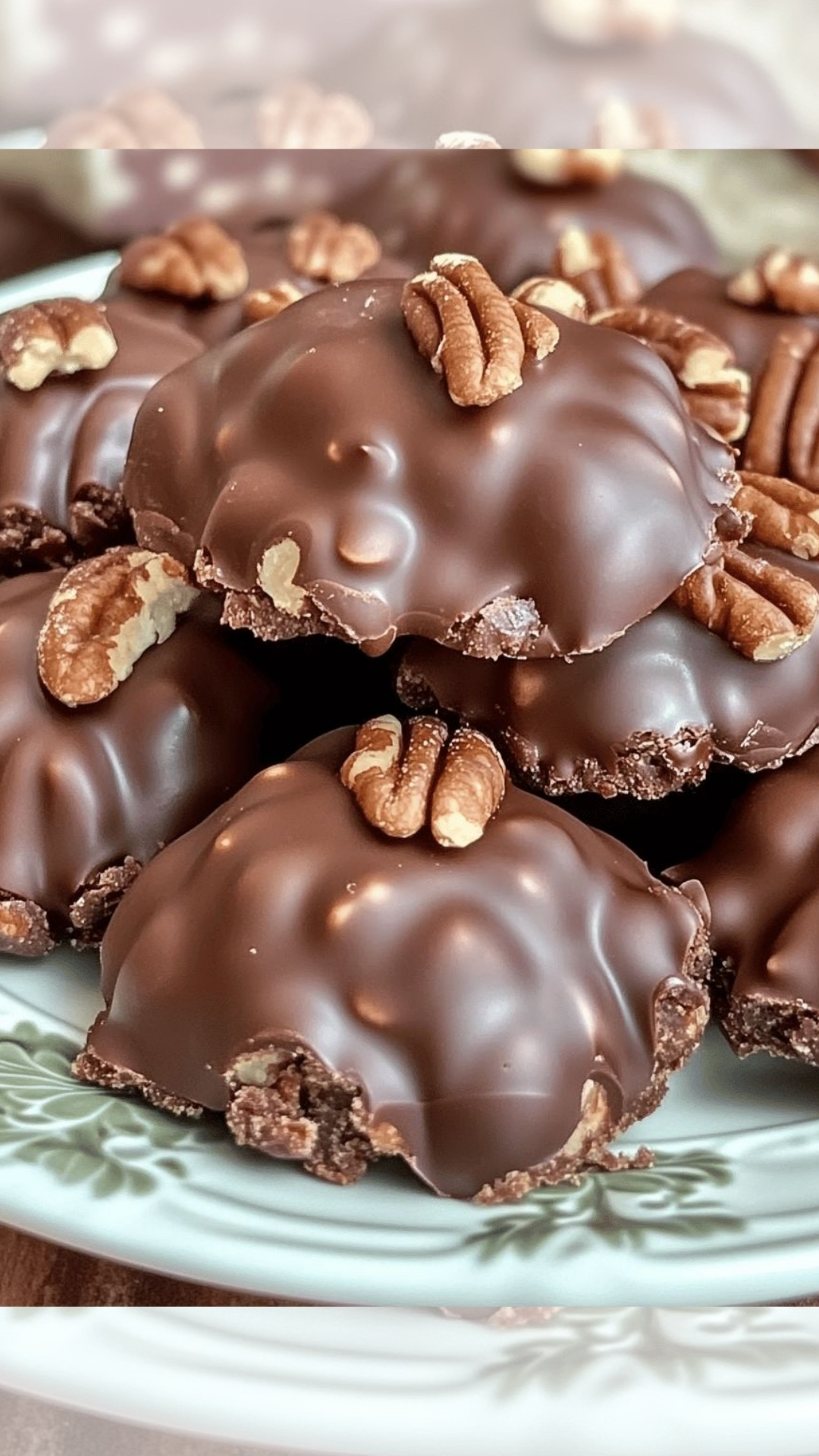 Chocolate Pecan Turtle Clusters