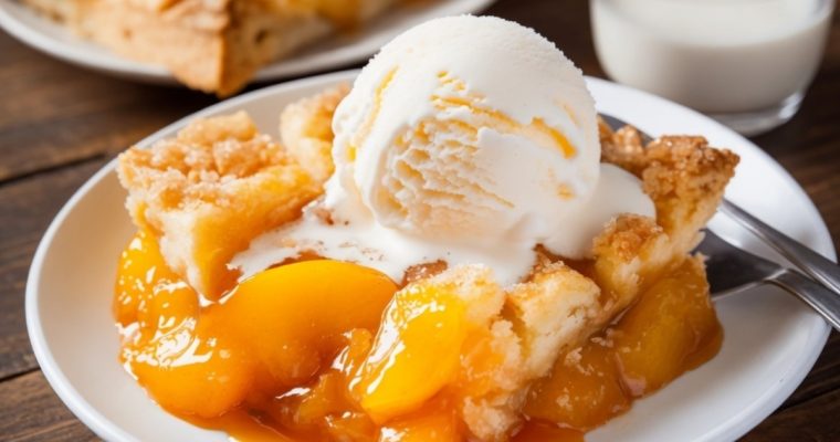 LAZY MAN’S PIE PEACH COBBLER