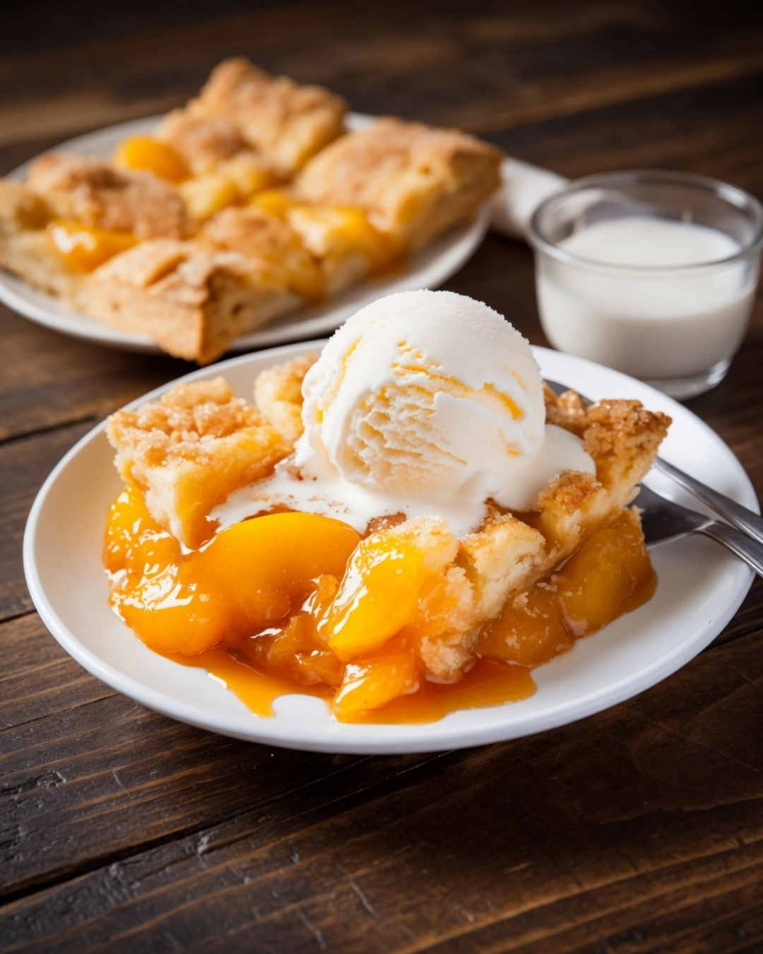 LAZY MAN’S PIE PEACH COBBLER