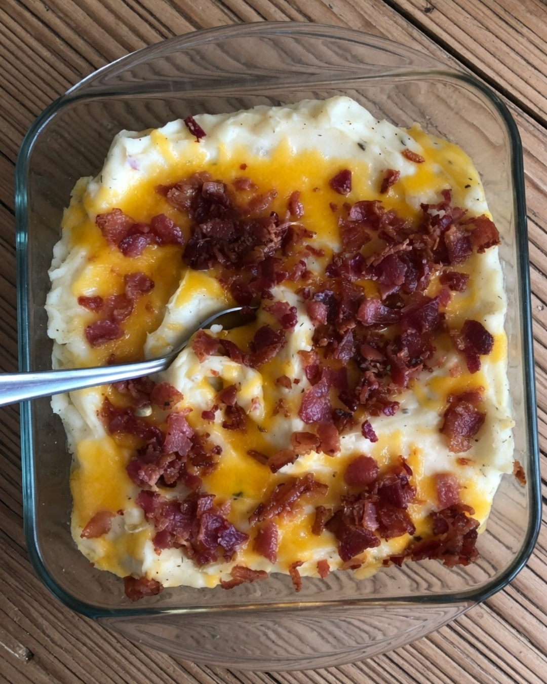 Twice Baked Potato Casserole With Bacon