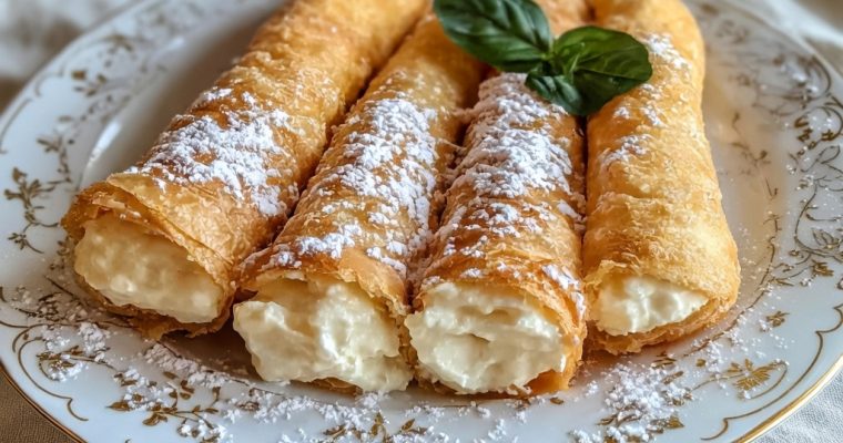 Italian Cream Stuffed Cannoncini