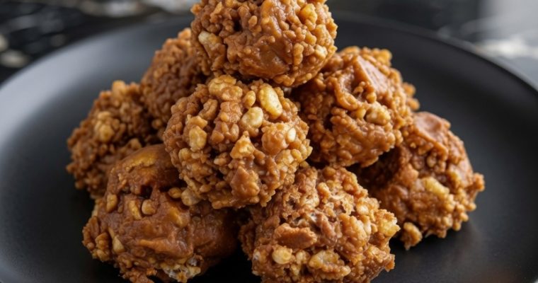 No Bake Reese’s Krispy Cookies
